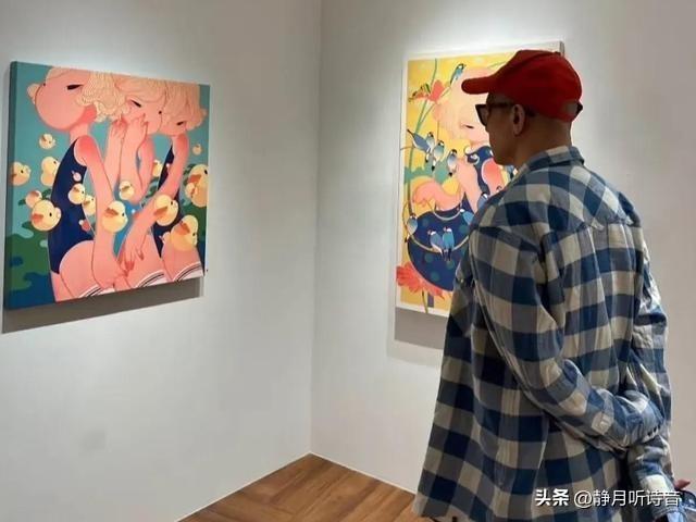 大S身体刚见好，具俊晔再回韩，这一次他看的画展让人陷入沉思！  -图5